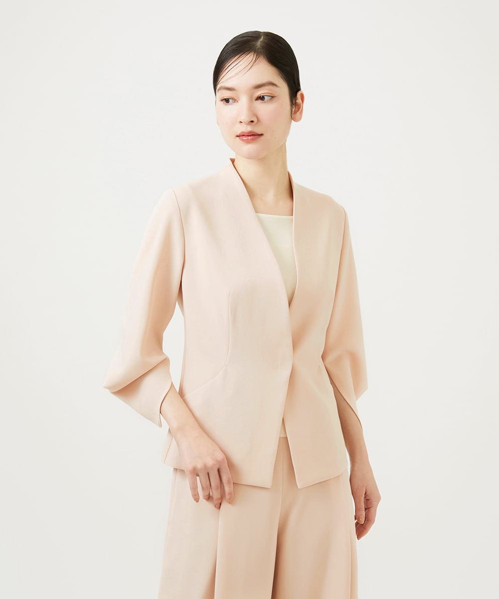GBJGF70540 Sybilla(シビラ) 【再入荷】スリットスリーブジャケット ピンクベージュ
