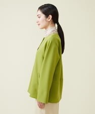 GBJGS76490 Sybilla(シビラ) ノーカラーコクーンハーフコート グリーン