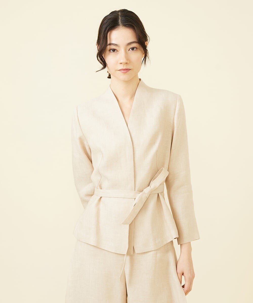 シークレットリリー刺繍リネンジャケット(その他のジャケット・スーツ  