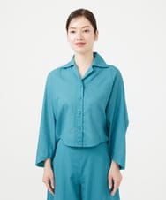 GBJHD04360 Sybilla(シビラ) ドルマンスリーブクロップドブラウス ブルーグリーン