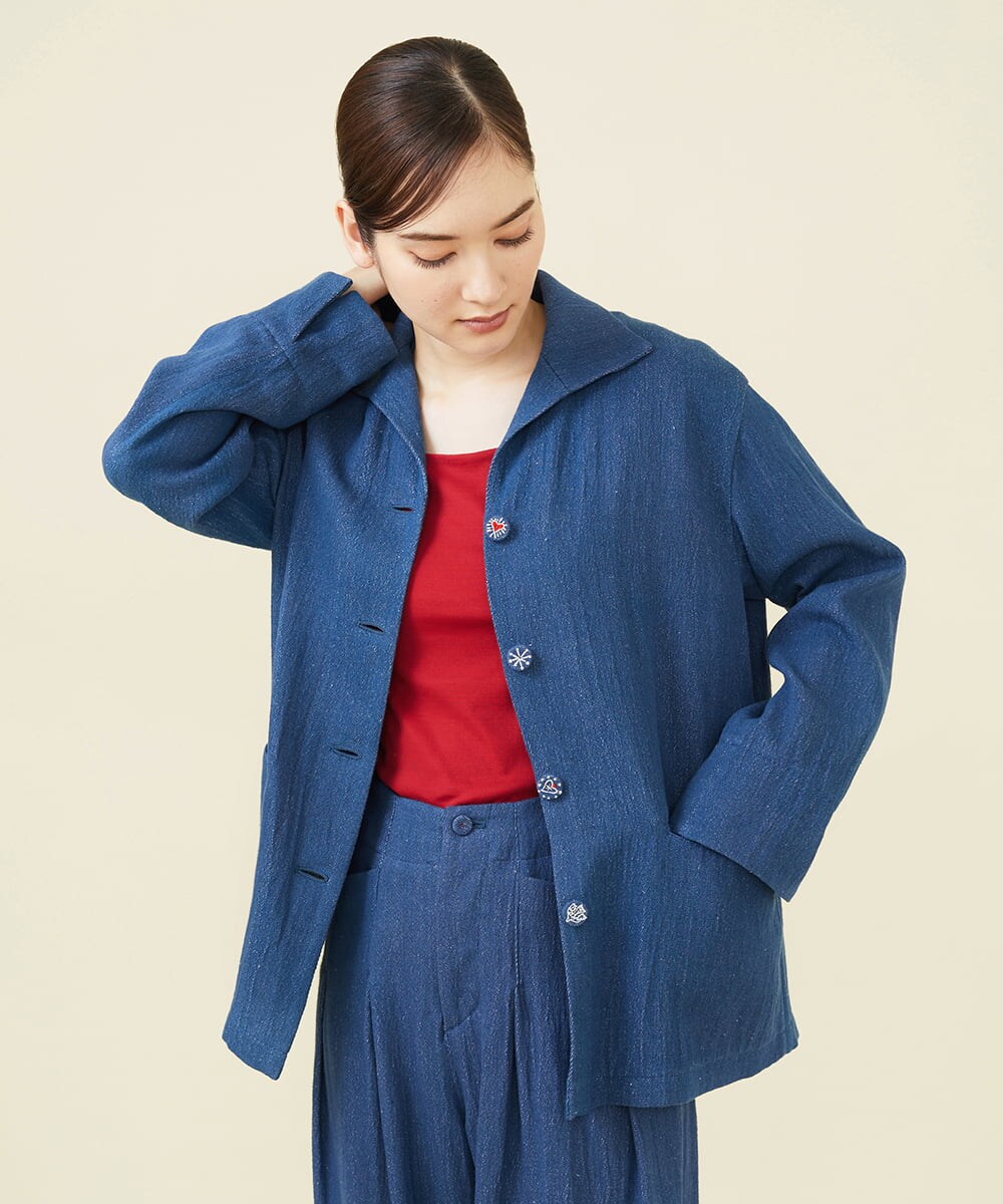 GBJHV06890 Sybilla(シビラ) カディデニムジャケット ブルー
