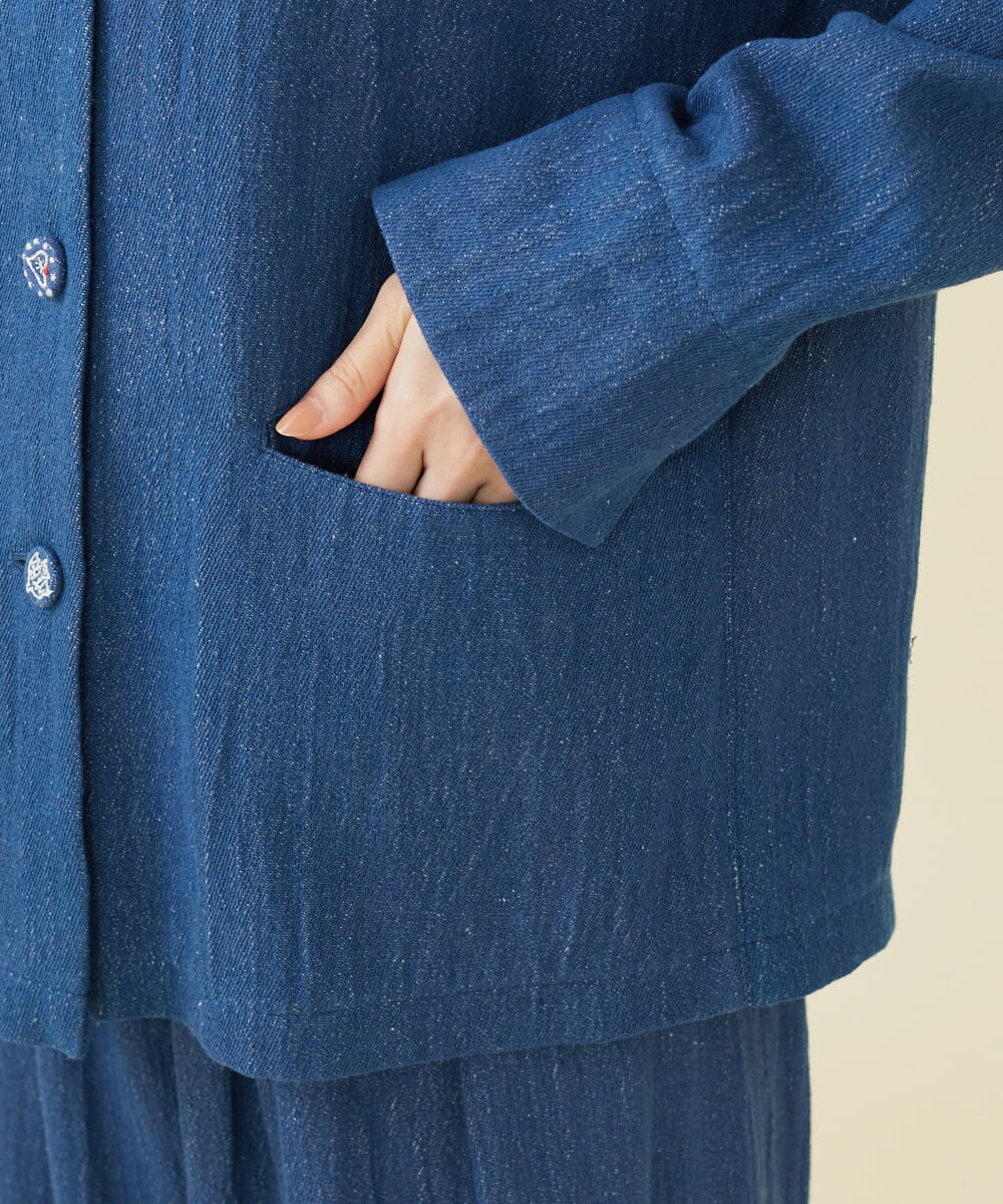 GBJHV06890 Sybilla(シビラ) カディデニムジャケット ブルー