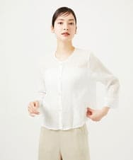 GBJJA21450 Sybilla(シビラ) リネンカラミシアージャケット ホワイト