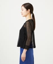 GBJJA21450 Sybilla(シビラ) リネンカラミシアージャケット ブラック