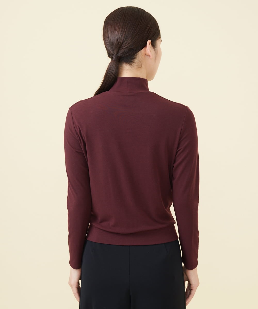 GBKAA61230 Sybilla(シビラ) ハイネックカシュクールカットソー ボルドー