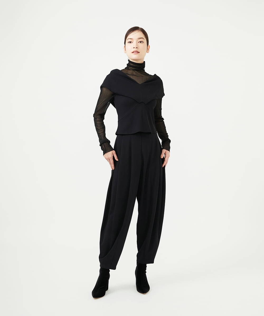 GBKAD03330 Sybilla(シビラ) ワイドカラーVネックカットソー ブラック