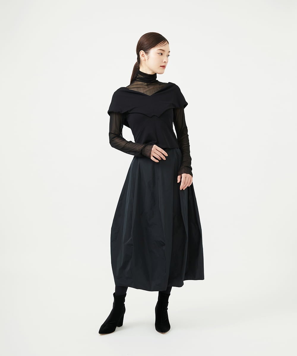 GBKAD03330 Sybilla(シビラ) ワイドカラーVネックカットソー ブラック
