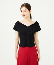 GBKAD03330 Sybilla(シビラ) ワイドカラーVネックカットソー ブラック