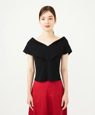 GBKAD03330 Sybilla(シビラ) ワイドカラーVネックカットソー ブラック