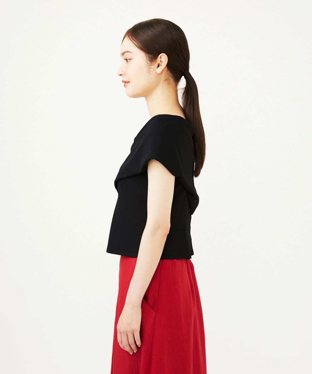 GBKAD03330 Sybilla(シビラ) ワイドカラーVネックカットソー ブラック