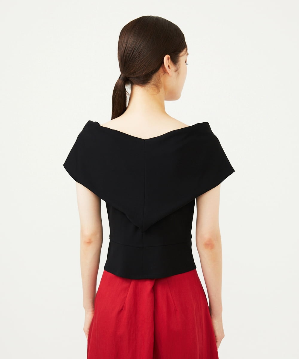 GBKAD03330 Sybilla(シビラ) ワイドカラーVネックカットソー ブラック
