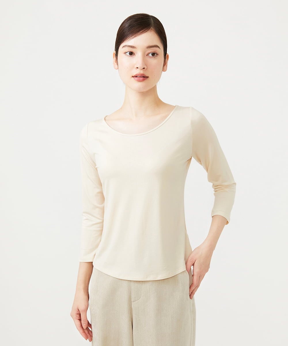 GBKAG31160 Sybilla(シビラ) Skinea ラウンドネックカットソー ライトベージュ