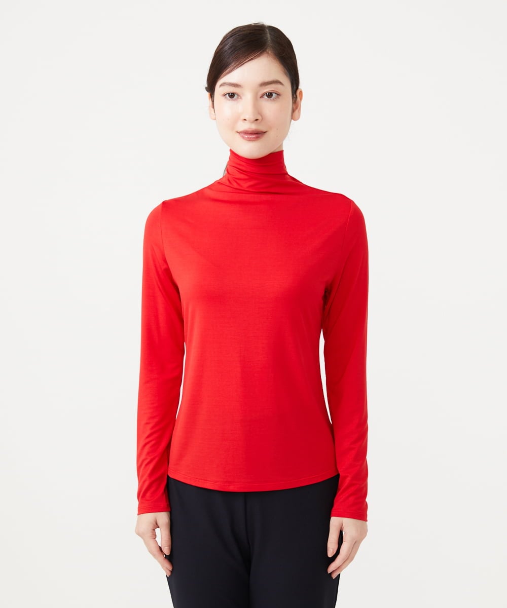 GBKAG32170 Sybilla(シビラ) Skinea タートルネックカットソー レッド