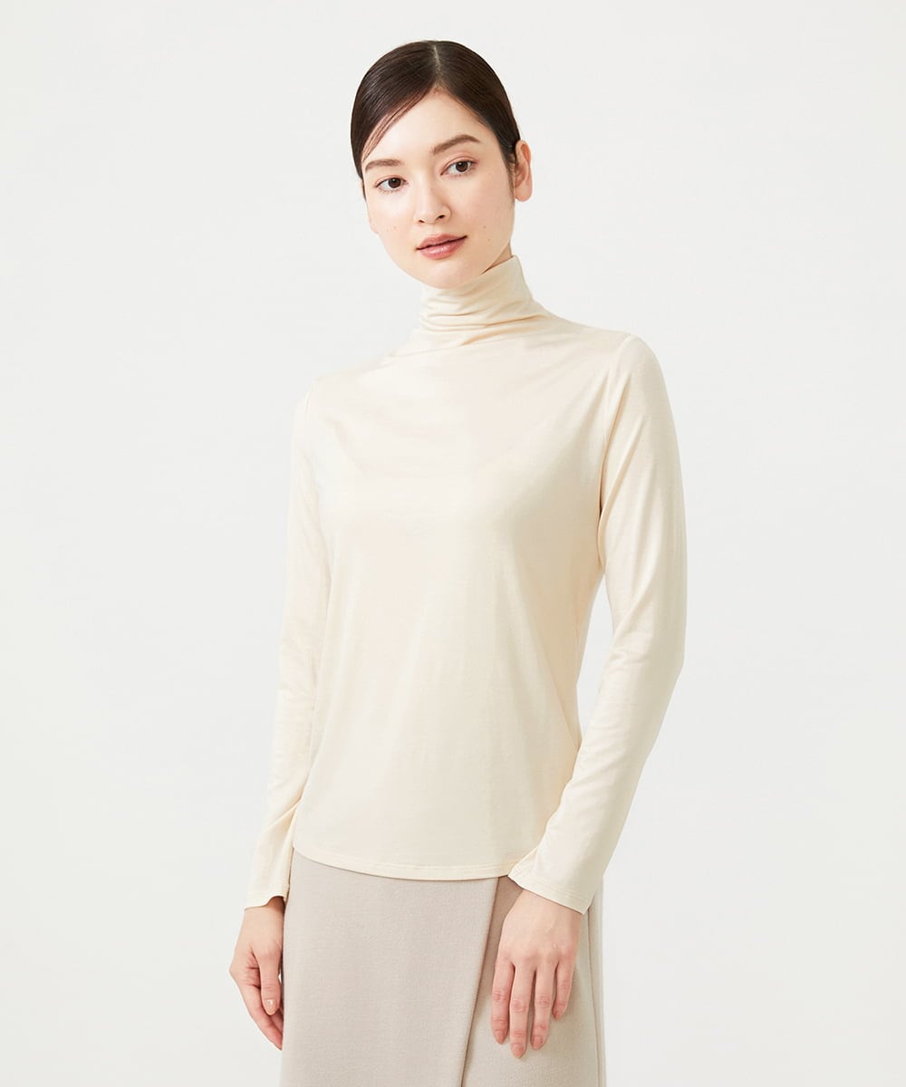GBKAG32170 Sybilla(シビラ) Skinea タートルネックカットソー ライトベージュ