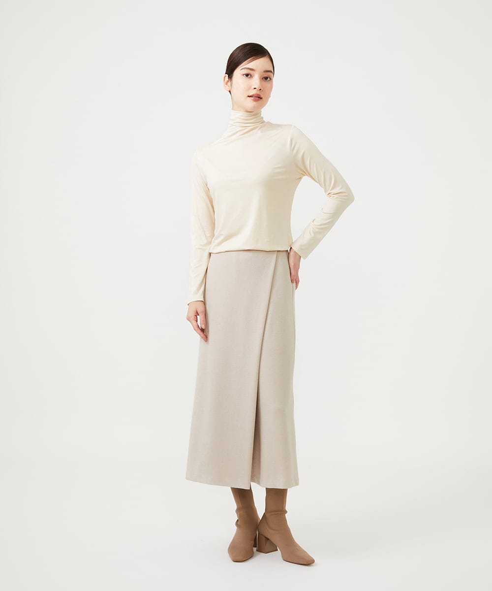 GBKAG32170 Sybilla(シビラ) Skinea タートルネックカットソー ライトベージュ