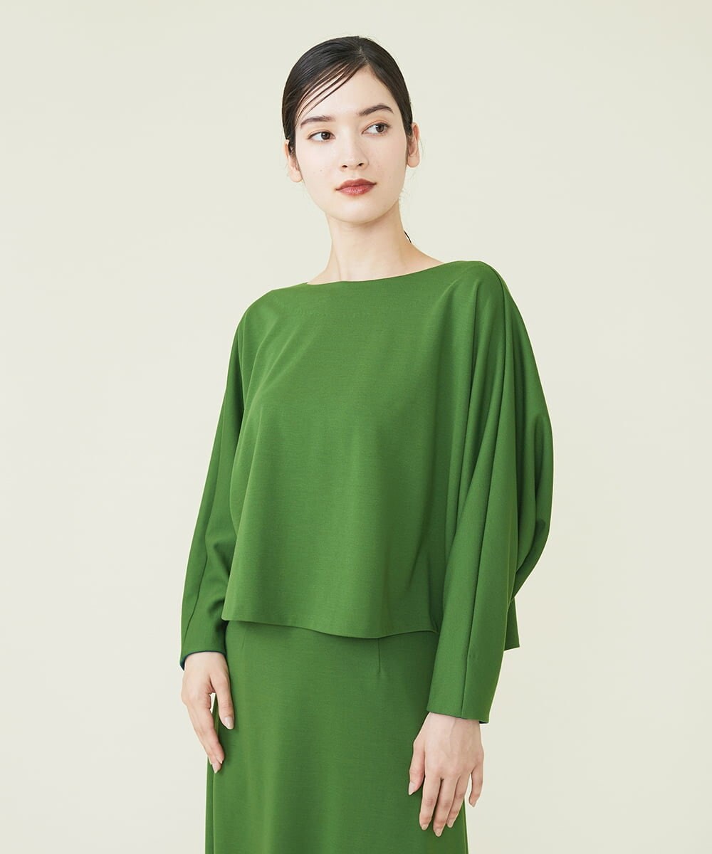 GBKAS92300 Sybilla(シビラ) バックドレープポンチカットソー グリーン