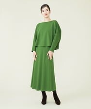 GBKAS92300 Sybilla(シビラ) バックドレープポンチカットソー グリーン
