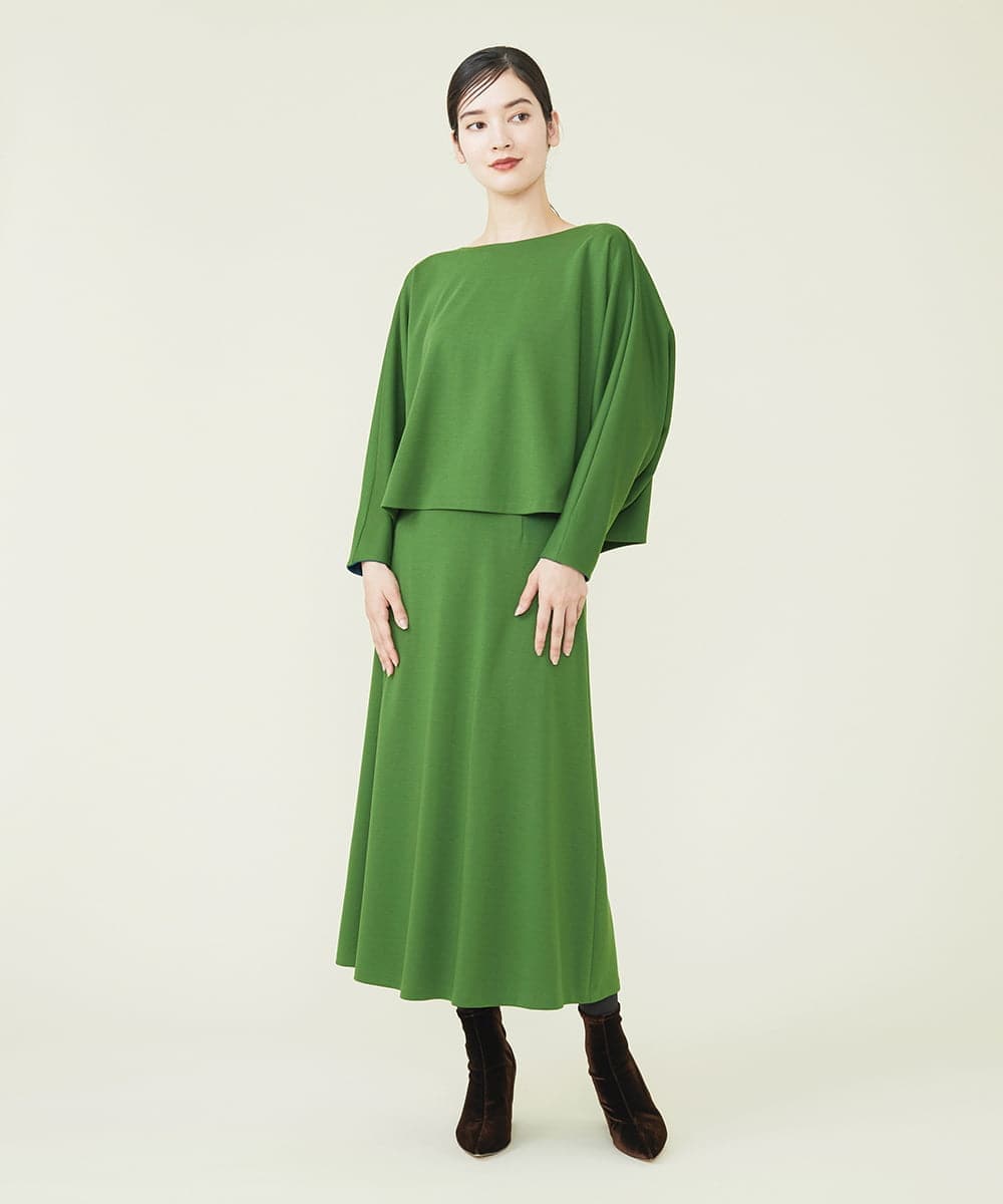 GBKAS92300 Sybilla(シビラ) バックドレープポンチカットソー グリーン
