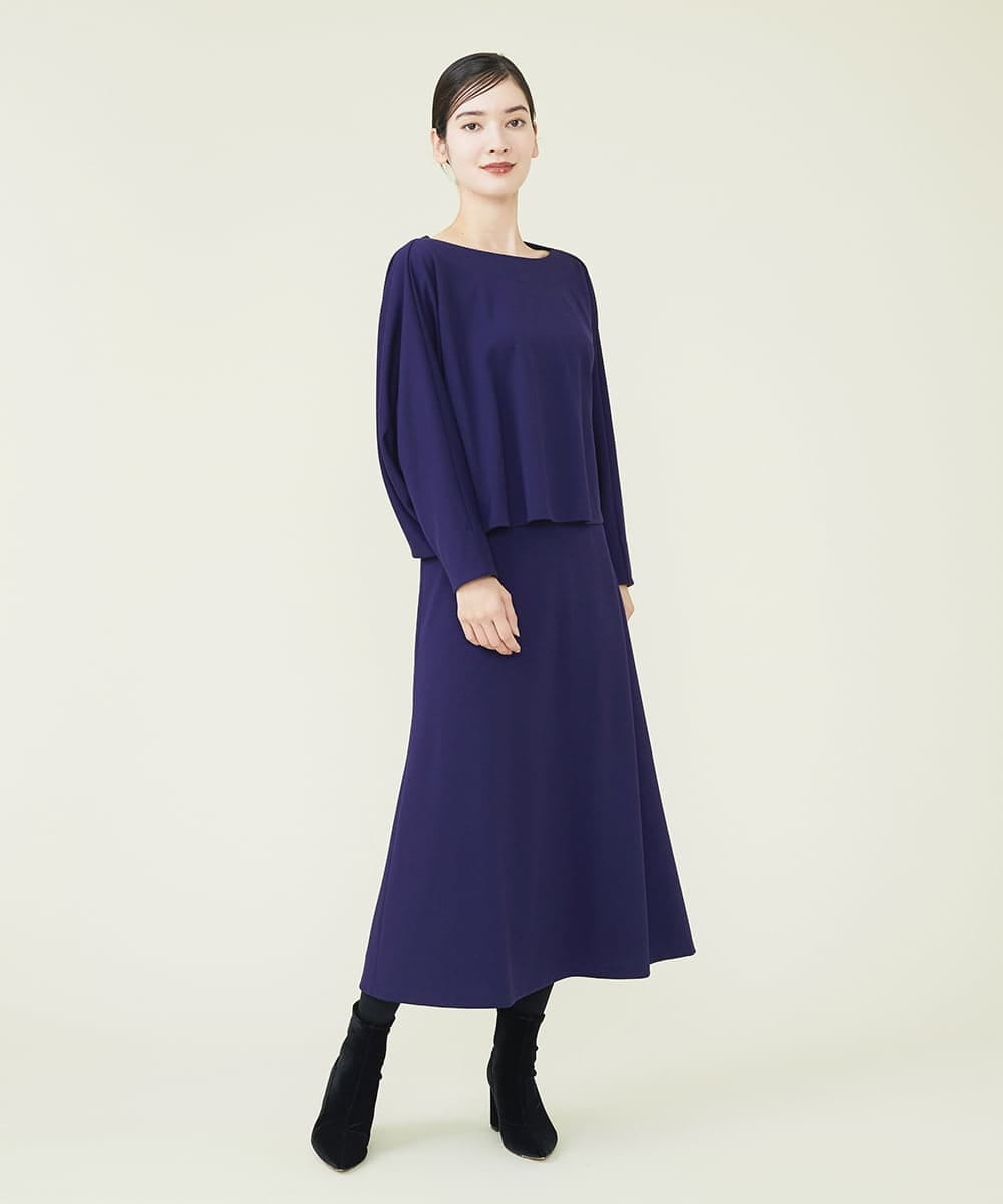 GBKAS92300 Sybilla(シビラ) バックドレープポンチカットソー ネイビー