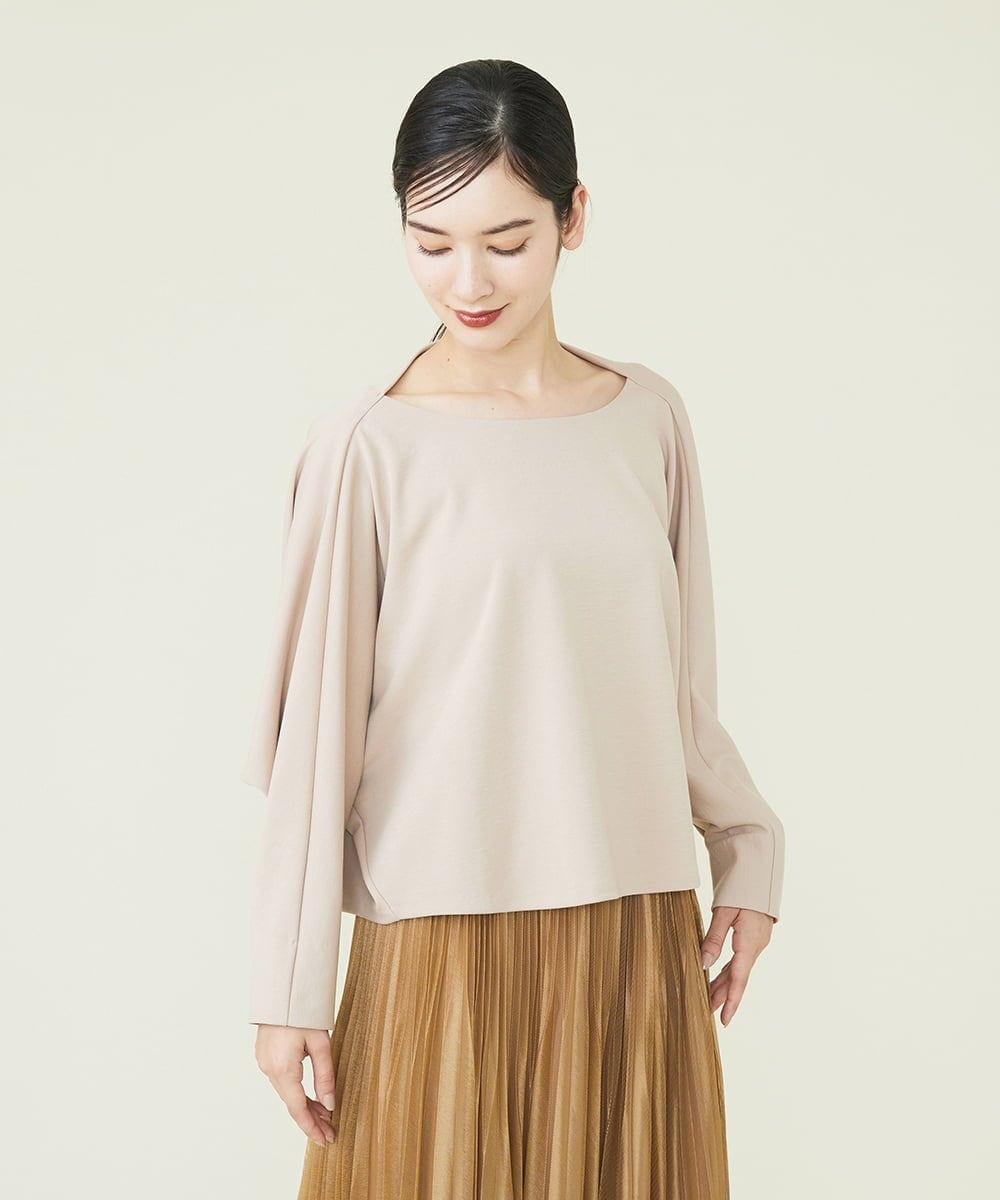 GBKAS92300 Sybilla(シビラ) バックドレープポンチカットソー ベージュ