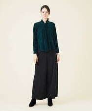GBKAV74270 Sybilla(シビラ) フロッキーチュールボウタイ風カットソー グリーン