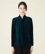 GBKAV74270 Sybilla(シビラ) フロッキーチュールボウタイ風カットソー グリーン