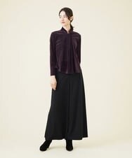 GBKAV74270 Sybilla(シビラ) フロッキーチュールボウタイ風カットソー パープル