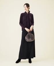 GBKAV74270 Sybilla(シビラ) フロッキーチュールボウタイ風カットソー パープル
