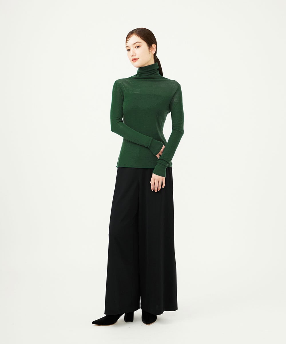 GBKCD71150 Sybilla(シビラ) 【早割10%OFF】ハイネックウールカットソー カーキグリーン