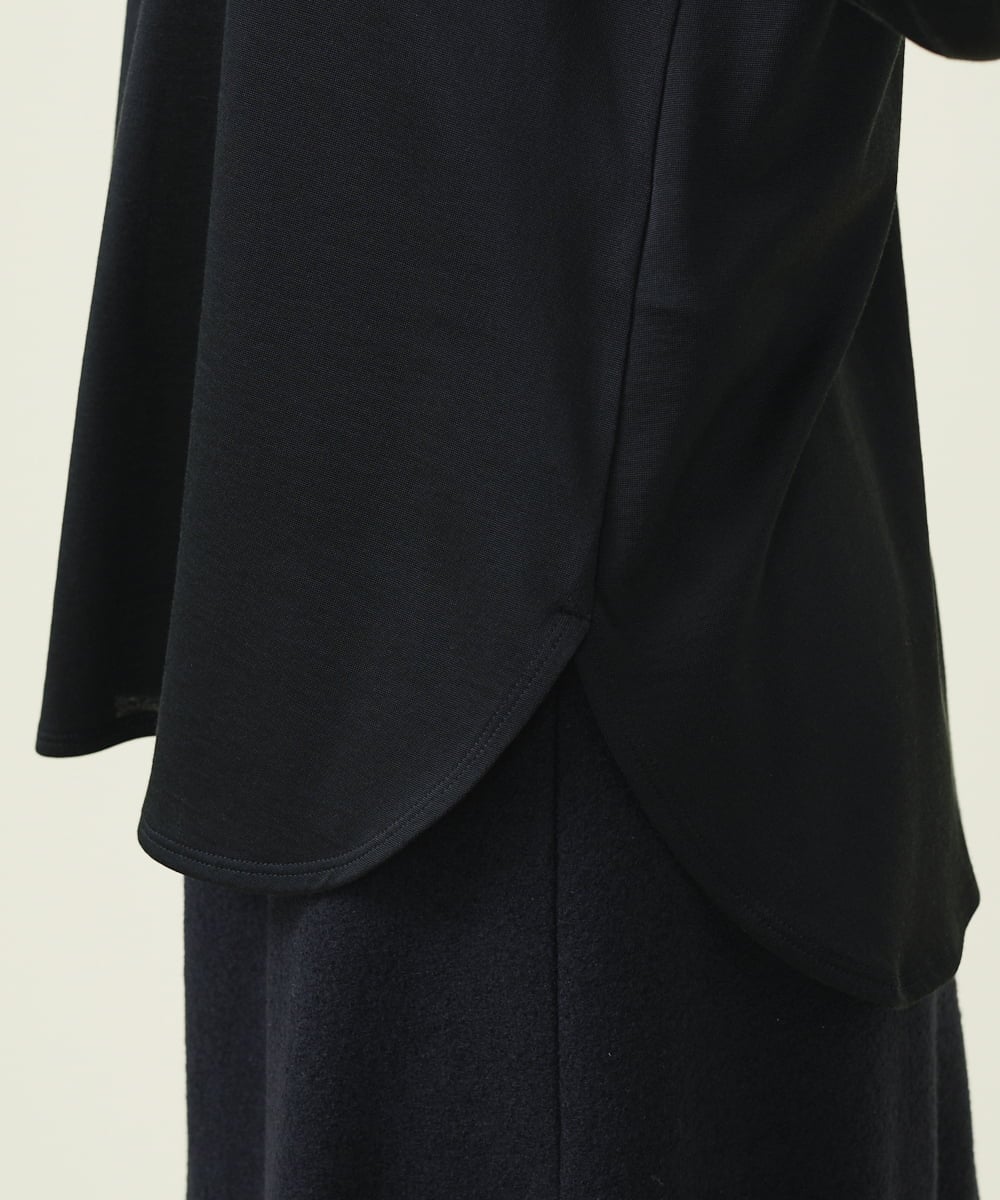 GBKCU24290 Sybilla(シビラ) リバーレーススタンドカラーカットソー ブラック