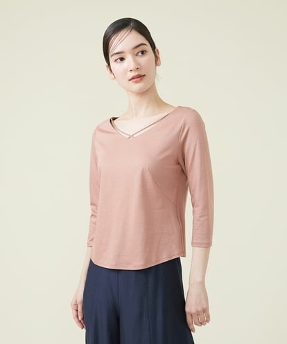 GBKES60150 Sybilla クロスネックデザインカットソー