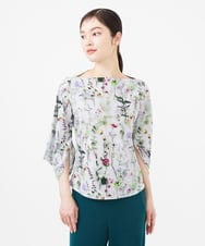GBKGA31300 Sybilla(シビラ) フォトフラワープリントカットソー ブルーグレー