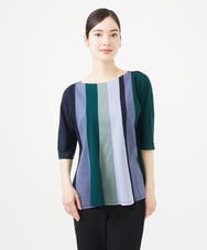 GBKGB44360 Sybilla(シビラ) パッチワークストライプカットソー ブルー系