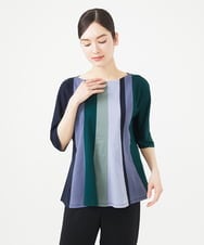 GBKGB44360 Sybilla(シビラ) パッチワークストライプカットソー ブルー系