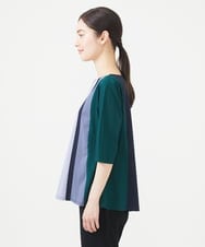 GBKGB44360 Sybilla(シビラ) パッチワークストライプカットソー ブルー系