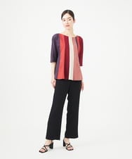 GBKGB44360 Sybilla(シビラ) パッチワークストライプカットソー レッド系
