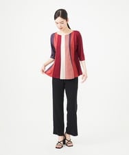 GBKGB44360 Sybilla(シビラ) パッチワークストライプカットソー レッド系
