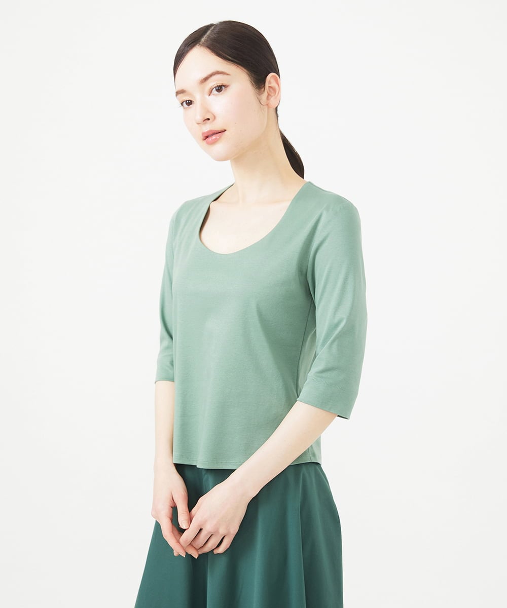 GBKGB45180 Sybilla(シビラ) Uネックカットソー ライトグリーン