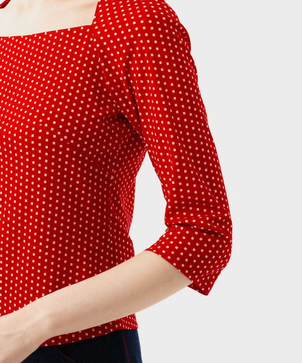 GBKGD01270 Sybilla(シビラ) ドットプリントカットソー レッド