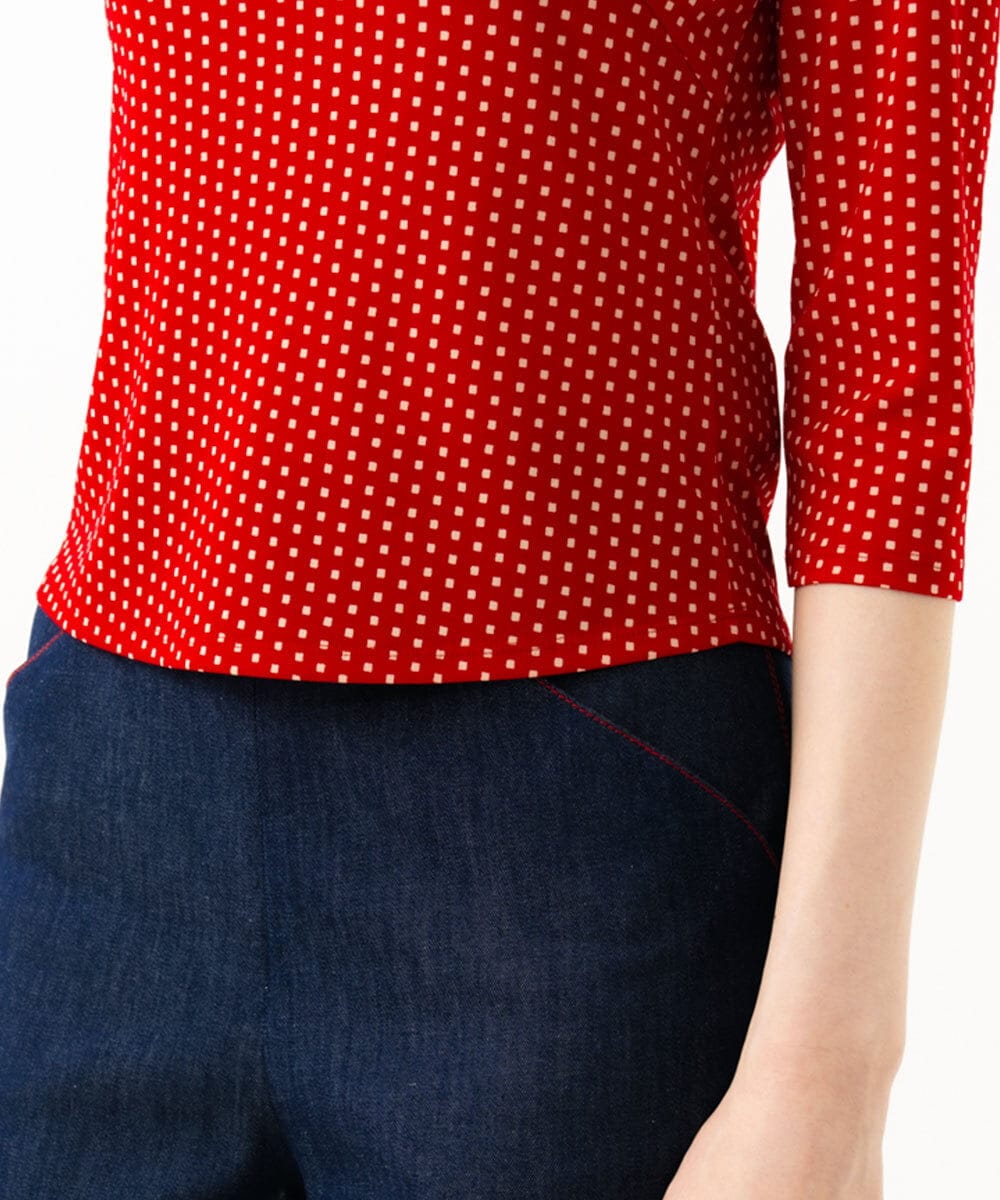 GBKGD01270 Sybilla(シビラ) ドットプリントカットソー レッド