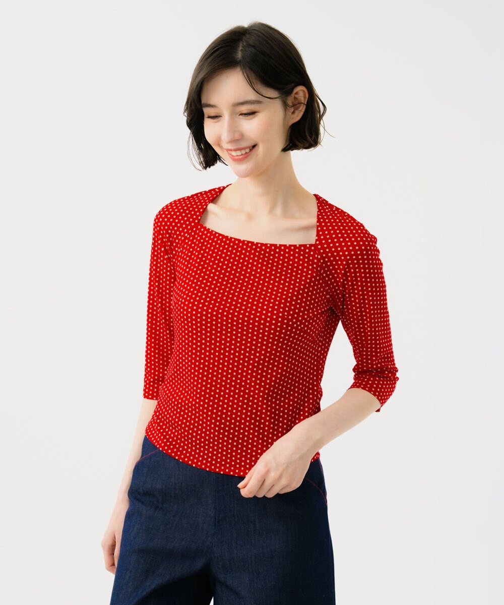 GBKGD01270 Sybilla(シビラ) ドットプリントカットソー レッド