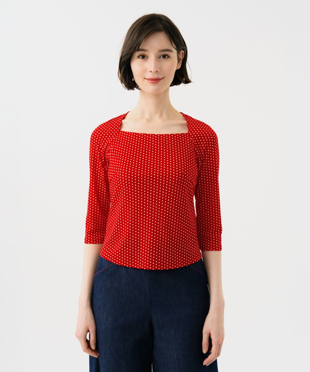 GBKGD01270 Sybilla(シビラ) ドットプリントカットソー レッド