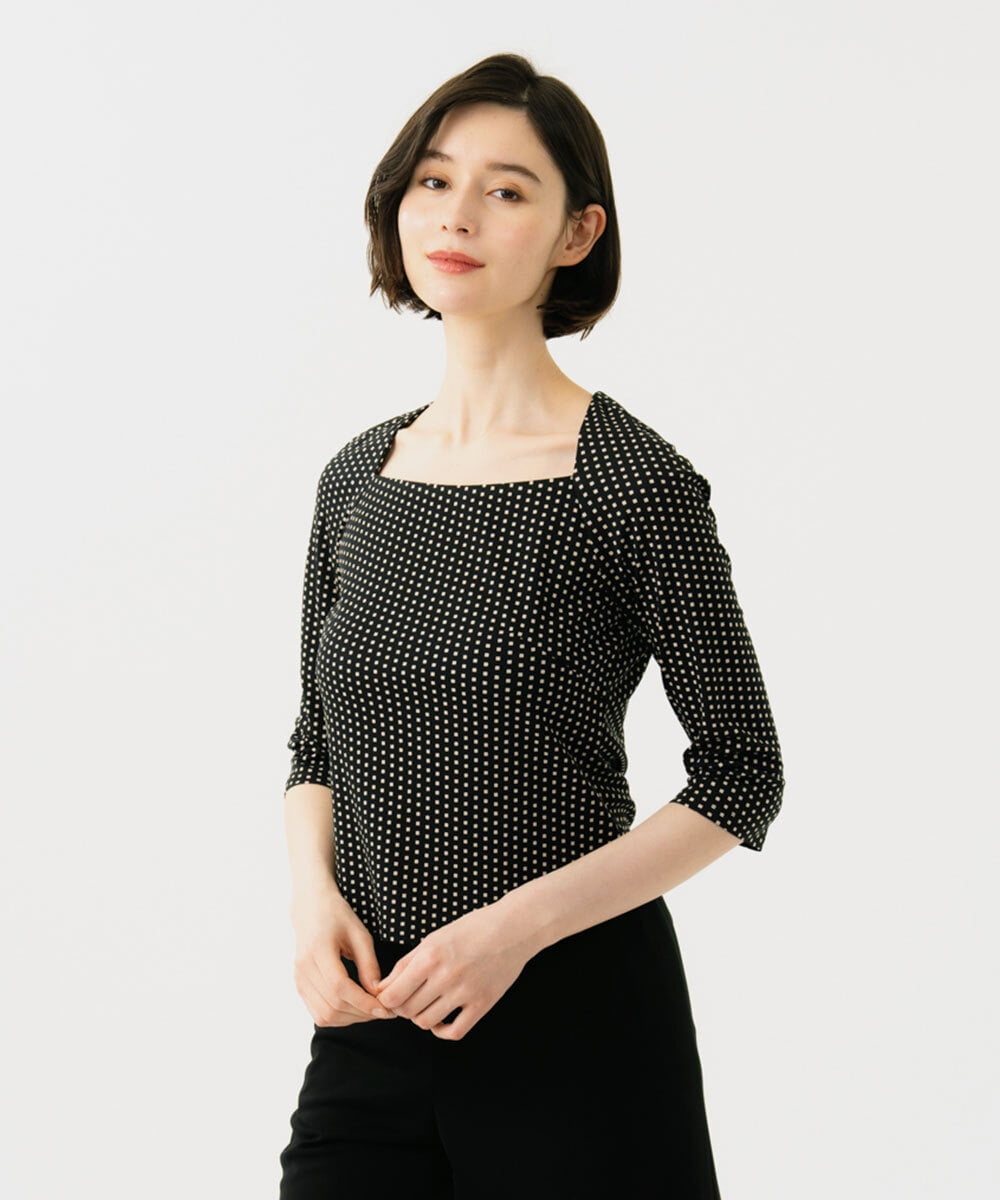 GBKGD01270 Sybilla(シビラ) ドットプリントカットソー ブラック