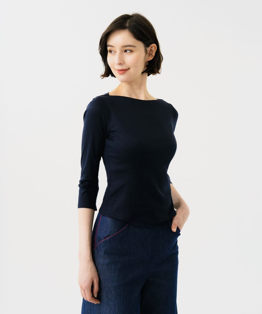 GBKGD02200 Sybilla(シビラ) ボートネックカットソー ネイビー
