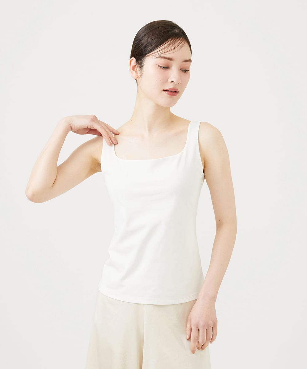 GBKGD70130 Sybilla(シビラ) スクエアネックタンクトップ ホワイト