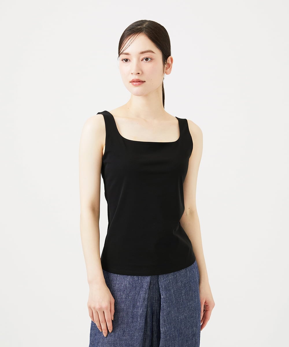 GBKGD70130 Sybilla(シビラ) スクエアネックタンクトップ ブラック