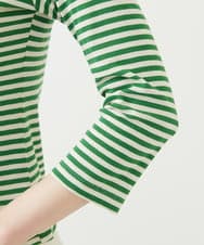 GBKGE01230 Sybilla(シビラ) ボーダーボートネックカットソー グリーン