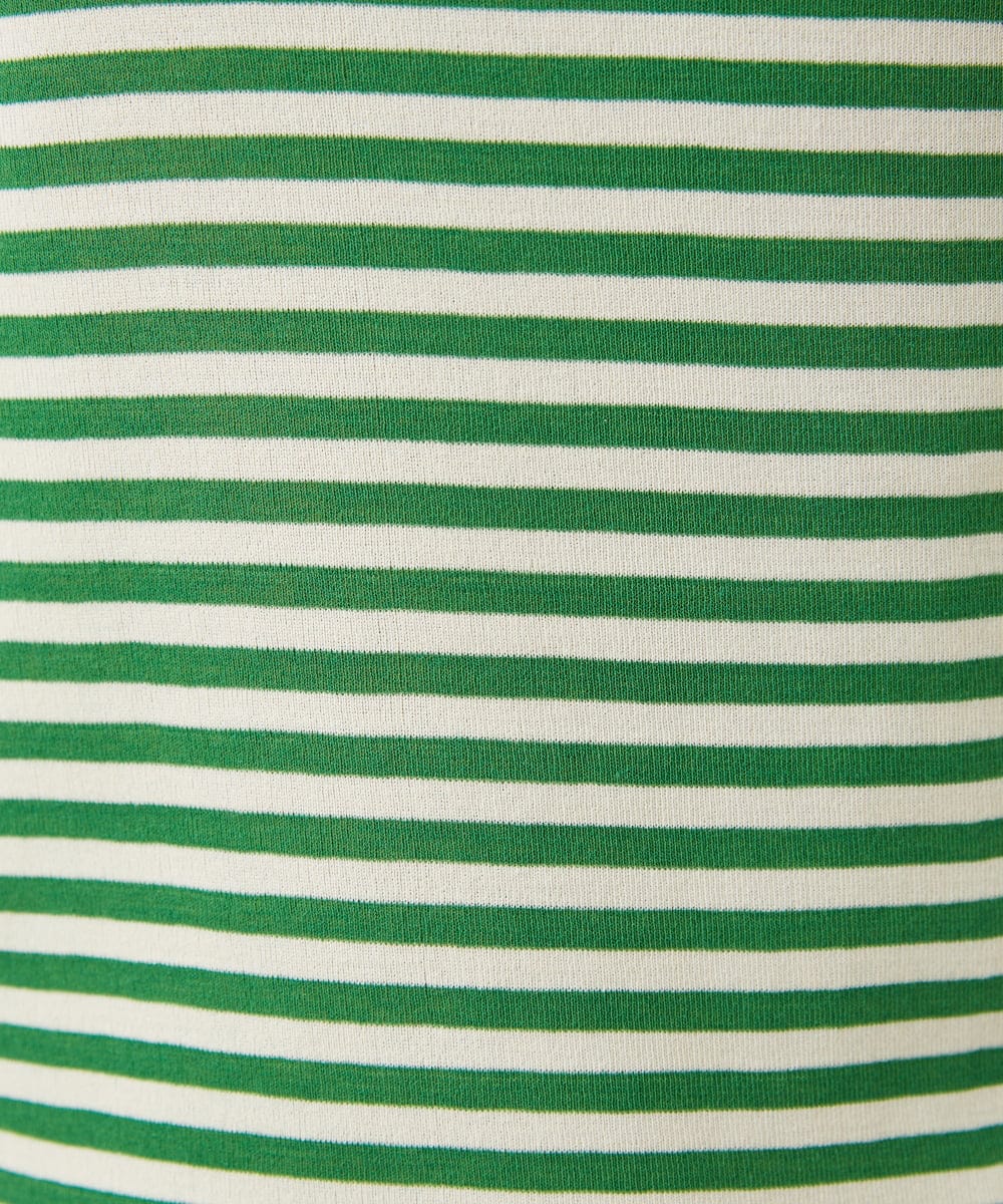 GBKGE01230 Sybilla(シビラ) ボーダーボートネックカットソー グリーン