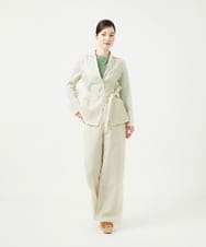 GBKGE01230 Sybilla(シビラ) ボーダーボートネックカットソー グリーン