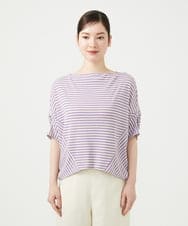 GBKGE02270 Sybilla(シビラ) ボーダードルマンカットソー パープル